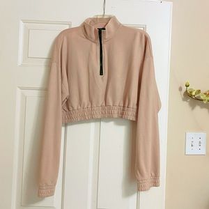 Cropped beige sweater